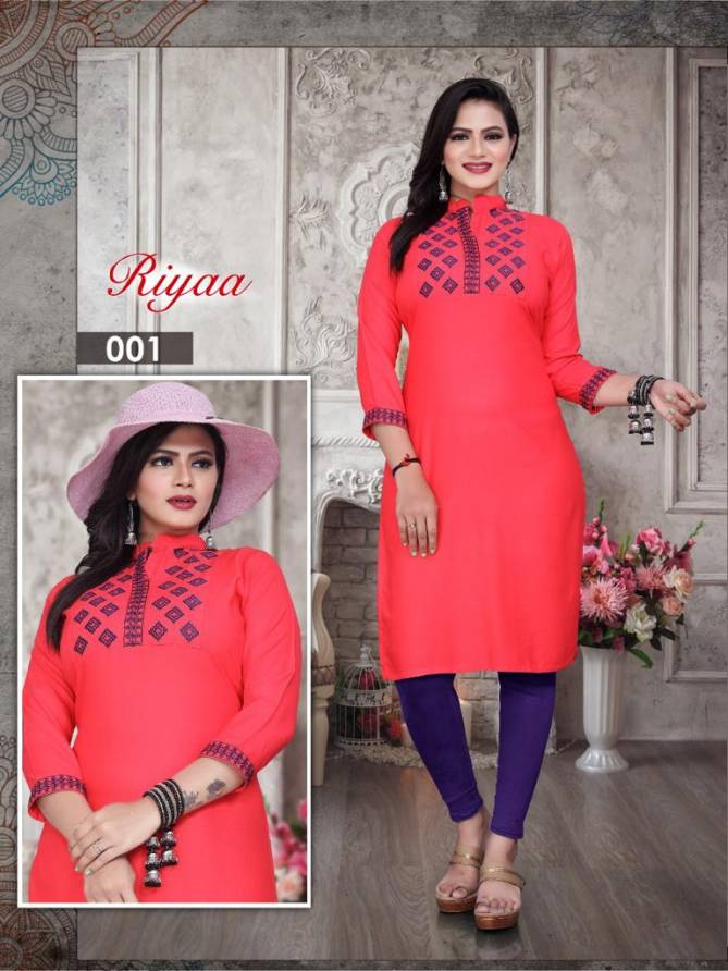 Riyaa Casual Daily Wear Rayon Printed Kurti Collection